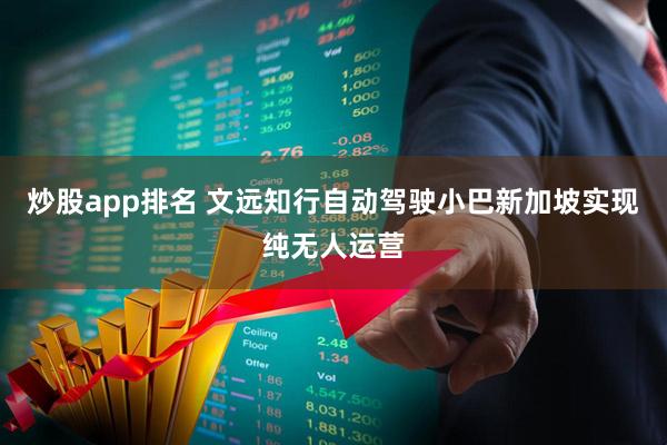 炒股app排名 文远知行自动驾驶小巴新加坡实现纯无人运营